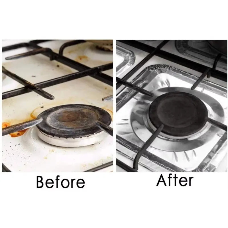 10Pcs Aluminum Foil Stove Covers for Gas Burners