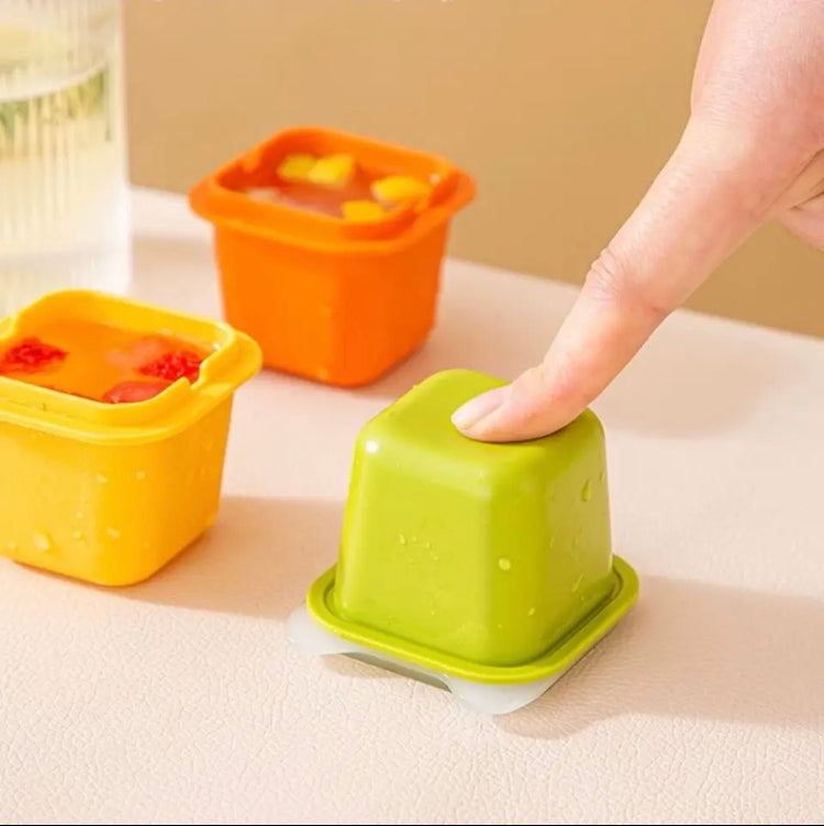 Reusable 6-Grid Ice Block Tray with Lid
