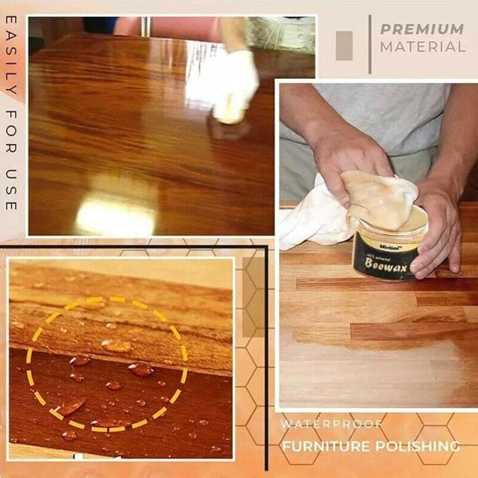 Natural Beeswax Furniture Polish – 85g Wood Care