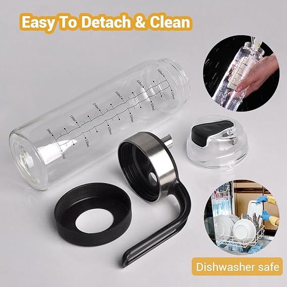 500ml Transparent Glass Oil Dispenser Bottle