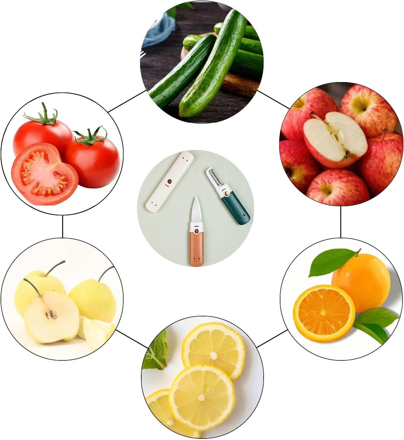 2-in-1 Stainless Steel Fruit Knife & Peeler