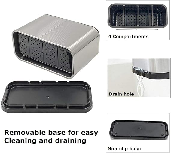 Stainless Steel Kitchen Utensil Cutlery Holder