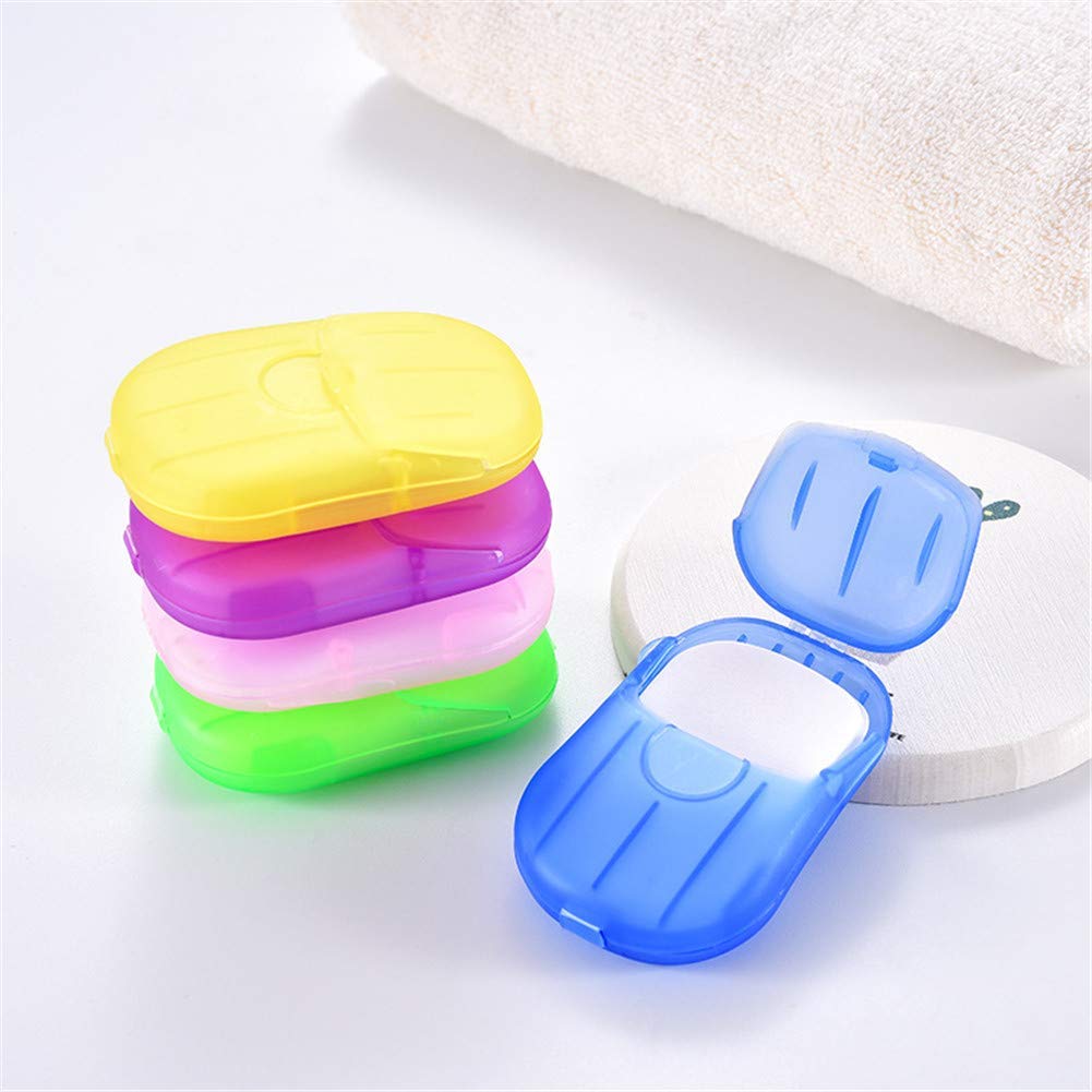 20pcs Mini Paper Soap for Travel, Camping & Outdoor Use