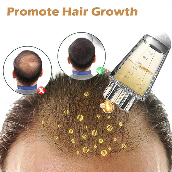 Hair Oil Applicator Bottle – Scalp Massage Comb
