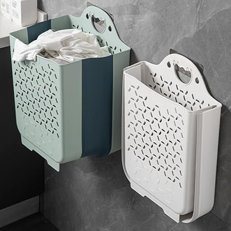 Wall Mounted Foldable Laundry Basket Organizer