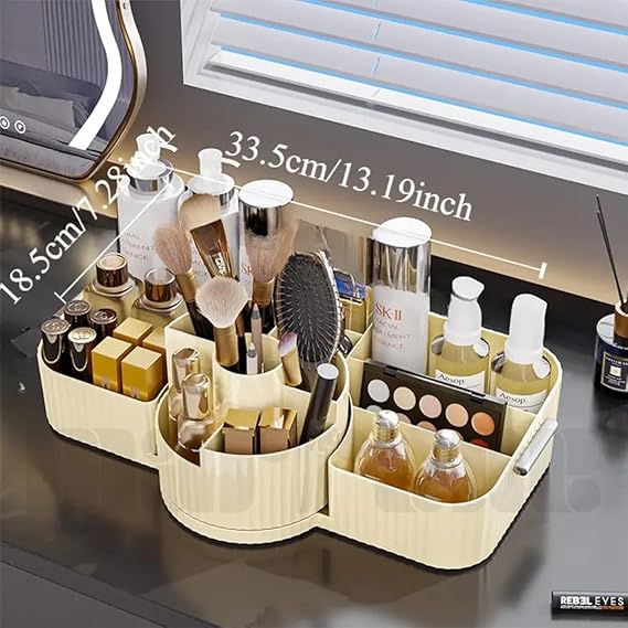 Makeup Organizer Tray with 13 Compartments for Cosmetics