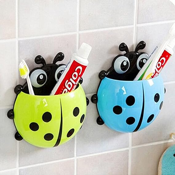 Attractive Ladybird Toothbrush Holder for Bathroom Wall