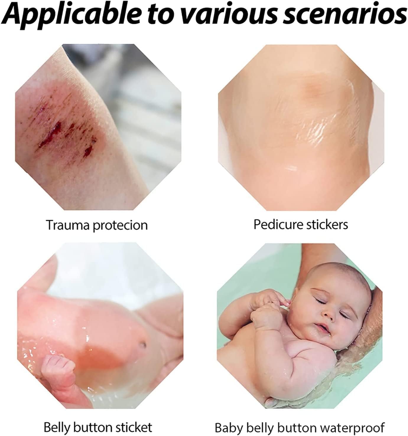Multipurpose Baby Ear Protection Waterproof Sticker for Bath - 30Pcs