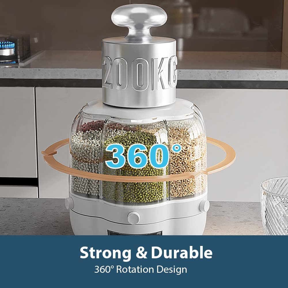 Rotating Cereal & Lentil Grain Storage Dispenser ( 10kg )