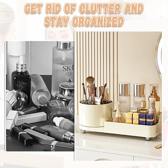 360° Rotating Multifunctional Makeup Organizer Stand