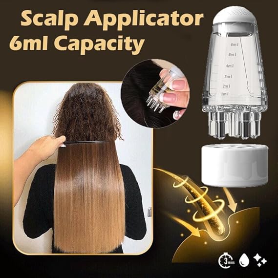 Hair Oil Applicator Bottle – Scalp Massage Comb