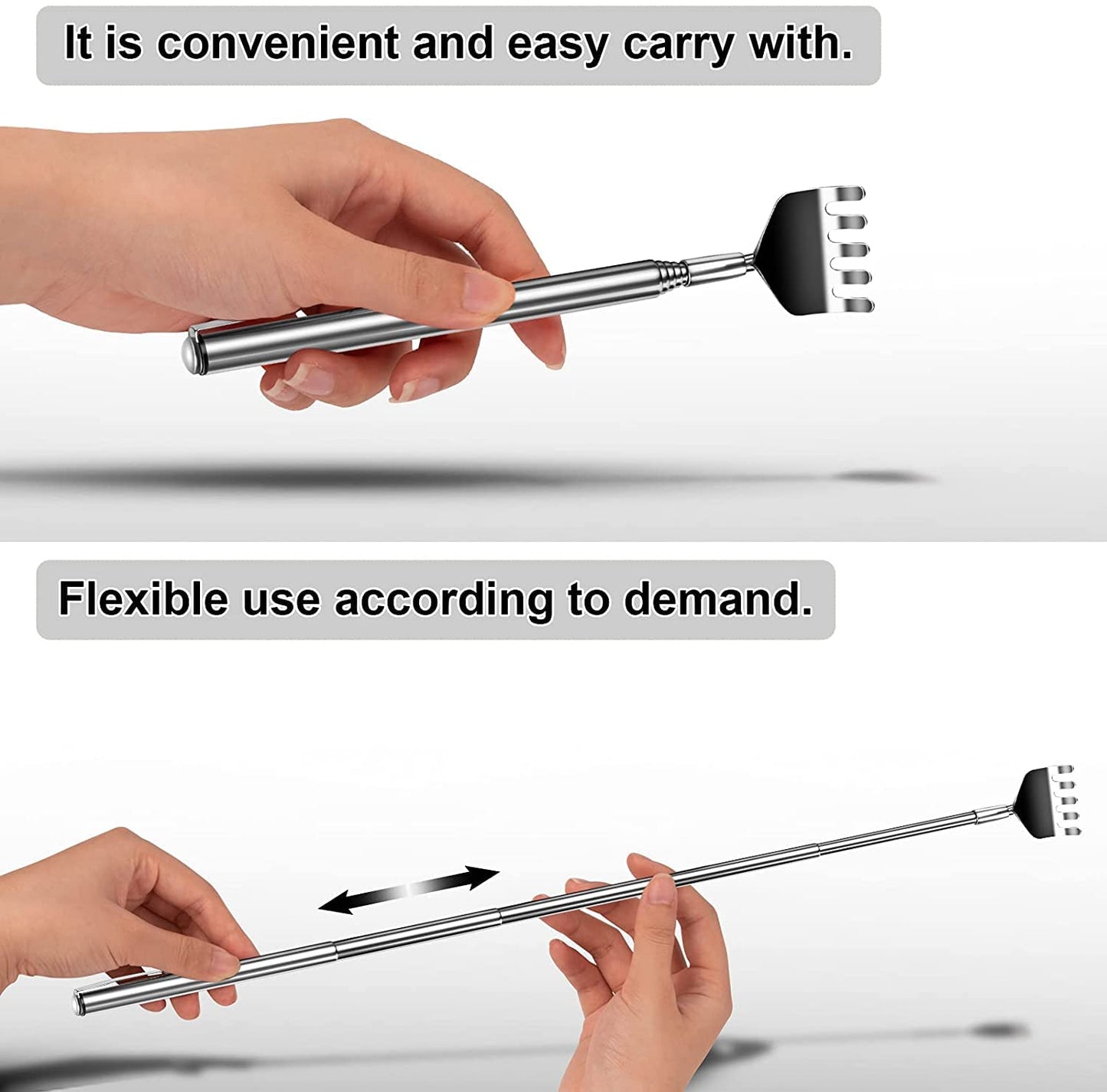 Stainless Steel Anti Khujli Stick Back Massager For Body - 1pc