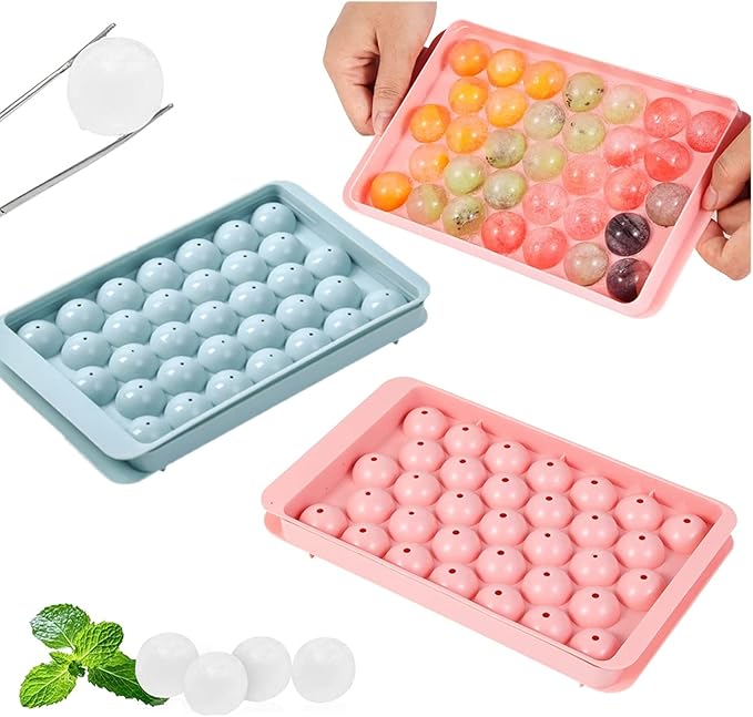 Mini Plastic Ice Cube Tray – 33 Round Balls