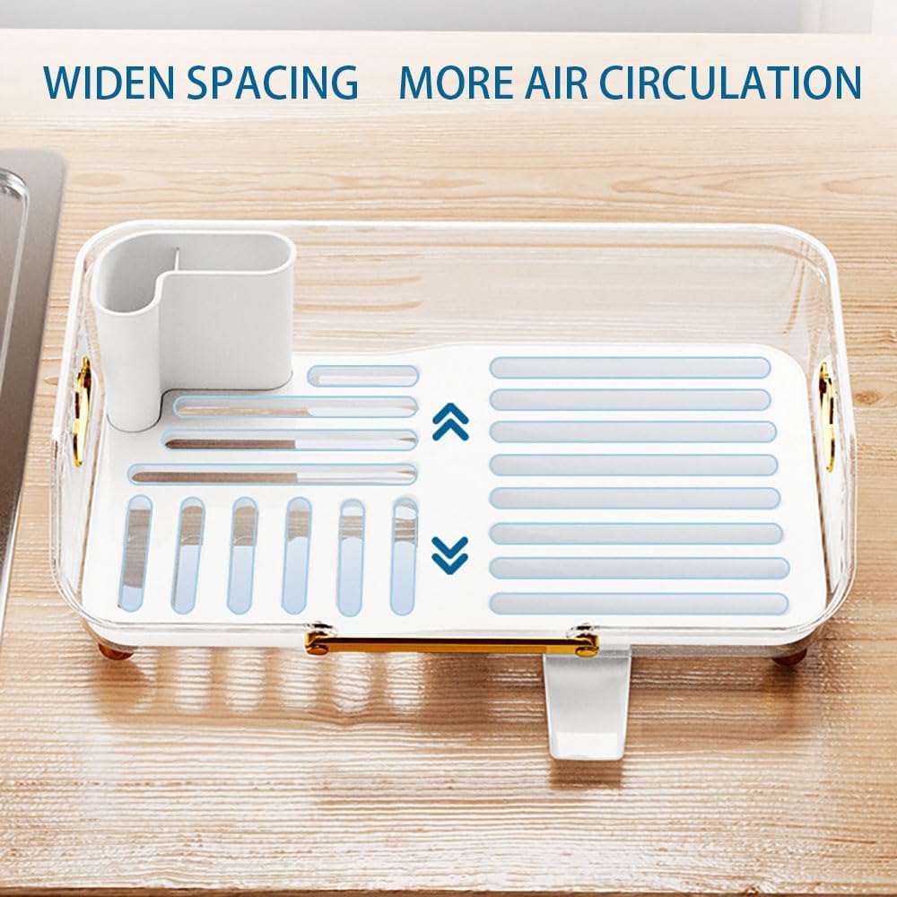 Simple Kitchen Dish Rack with Draining Tray