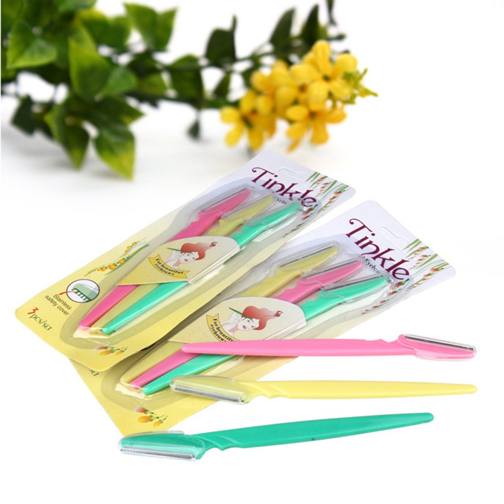 Pack of 3 Eyebrow Razors Facial Hair Trimmer for Women