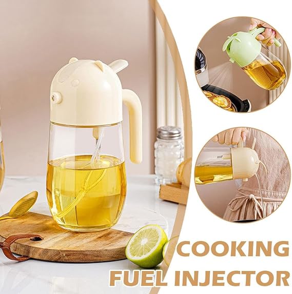 2-in-1 Oil Sprayer & Dispenser Bottle – Glass