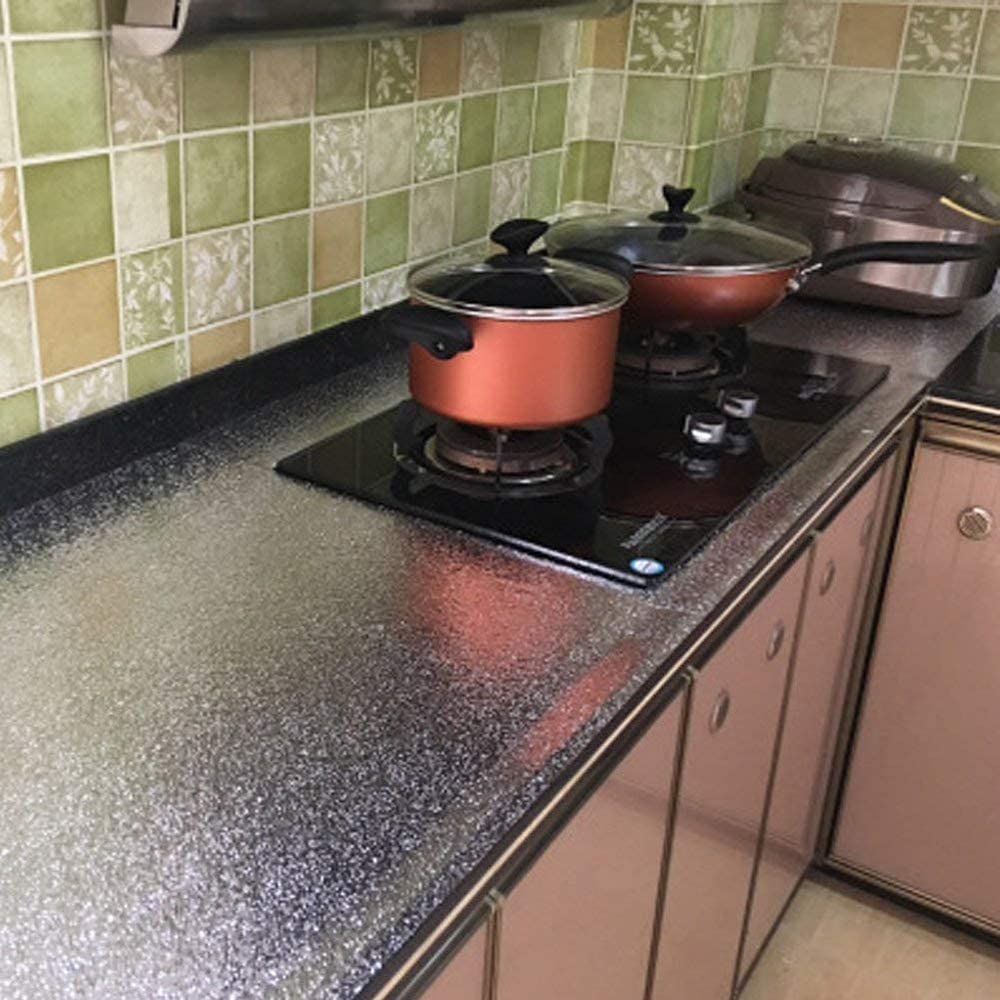 Aluminum Foil Kitchen Oil-Proof Waterproof Self-Adhesive Sticker 60Cm x 2M