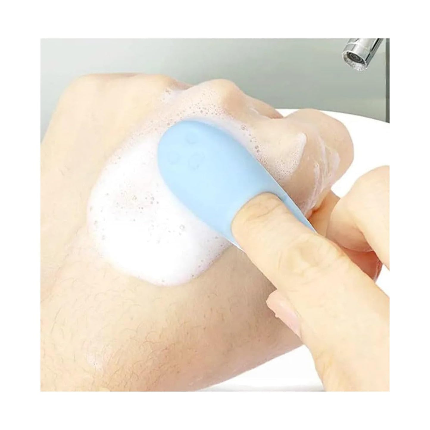 Finger Shape Silicone Nose Cleaner Blackhead Remover - 1Pc
