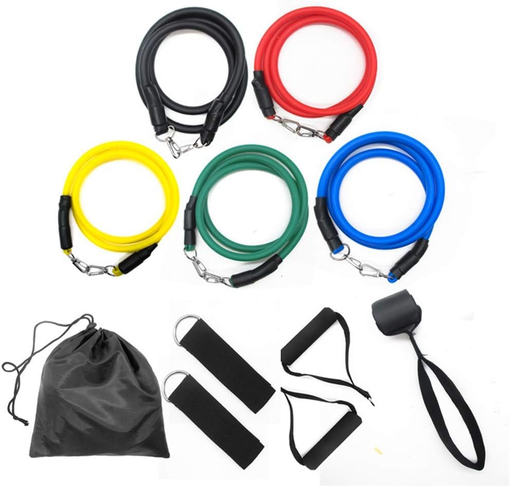 11-Pcs Resistance Bands Set for Yoga, Pilates & Gym Workout