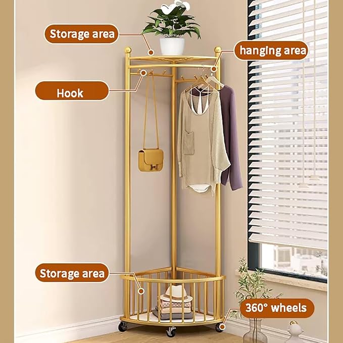 Heavy Duty Iron Corner Storage Rack Stand