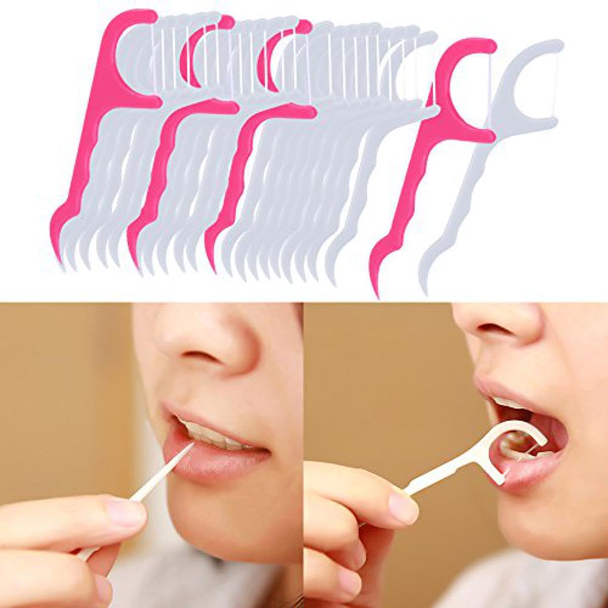 Toothpick Dental Floss Small Portable Teeth Stick Plastic Tooth Picks - 20Pcs
