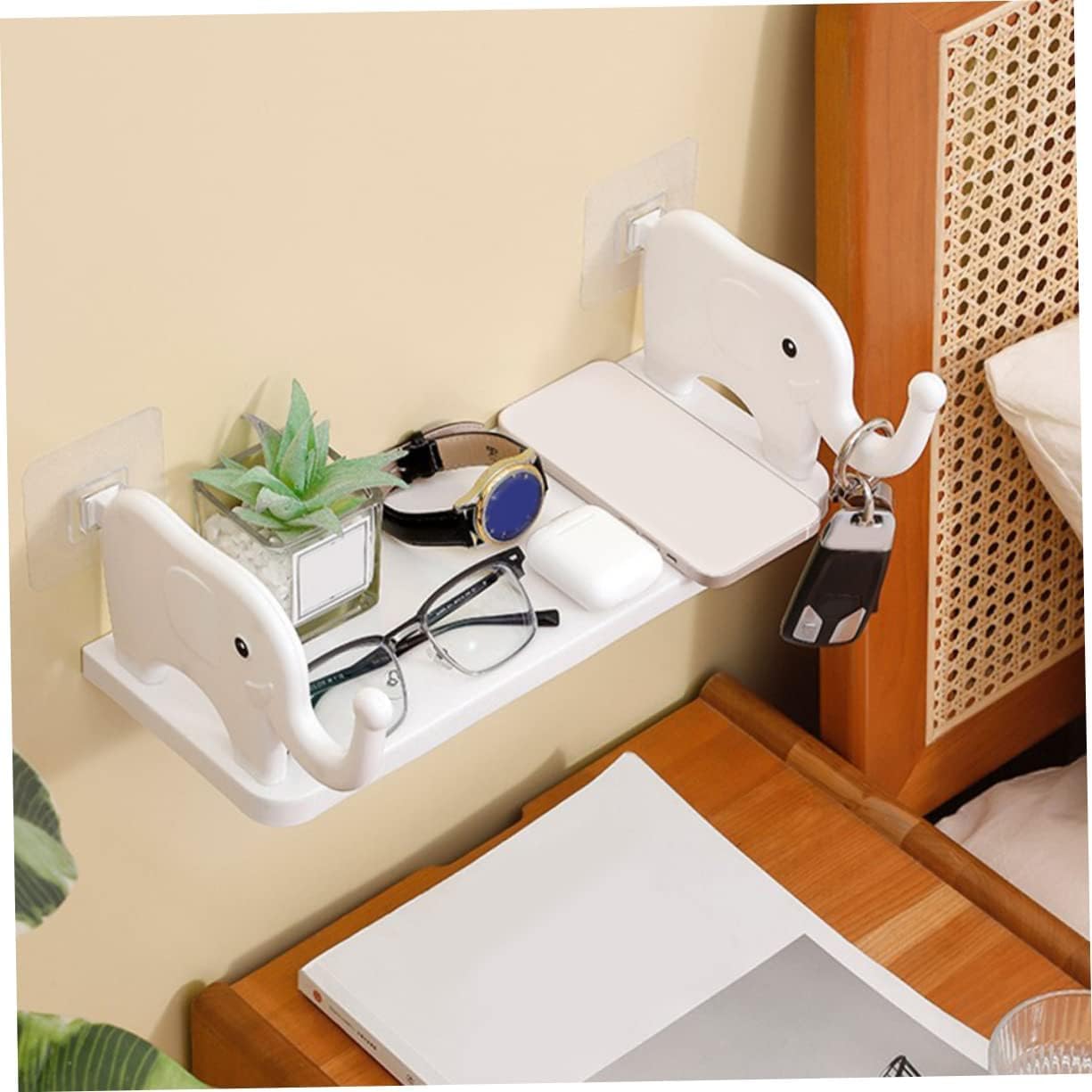 Elephant Wall Mounted Self Adhesive Shelf