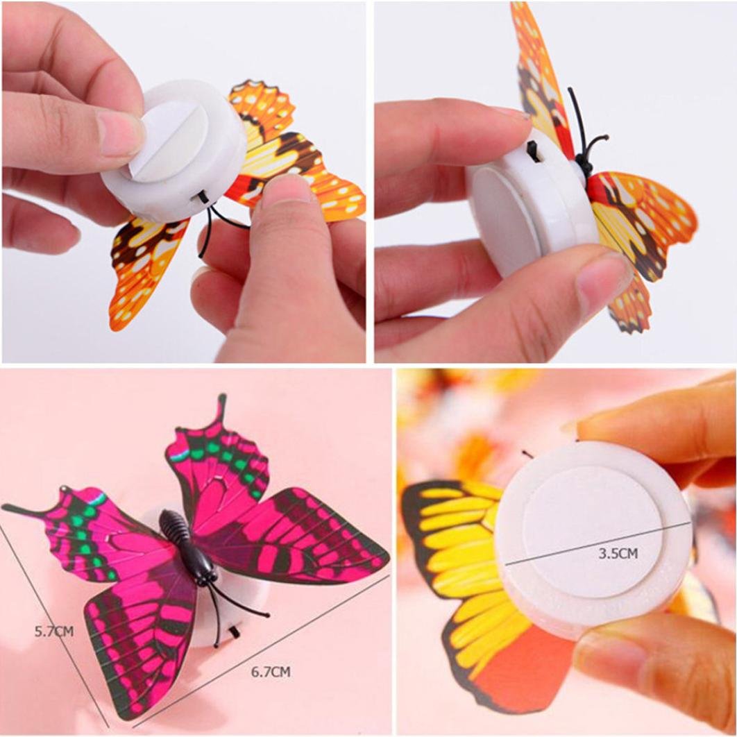 Pack of 5 LED Butterfly Wall Decor for Home & Bedroom