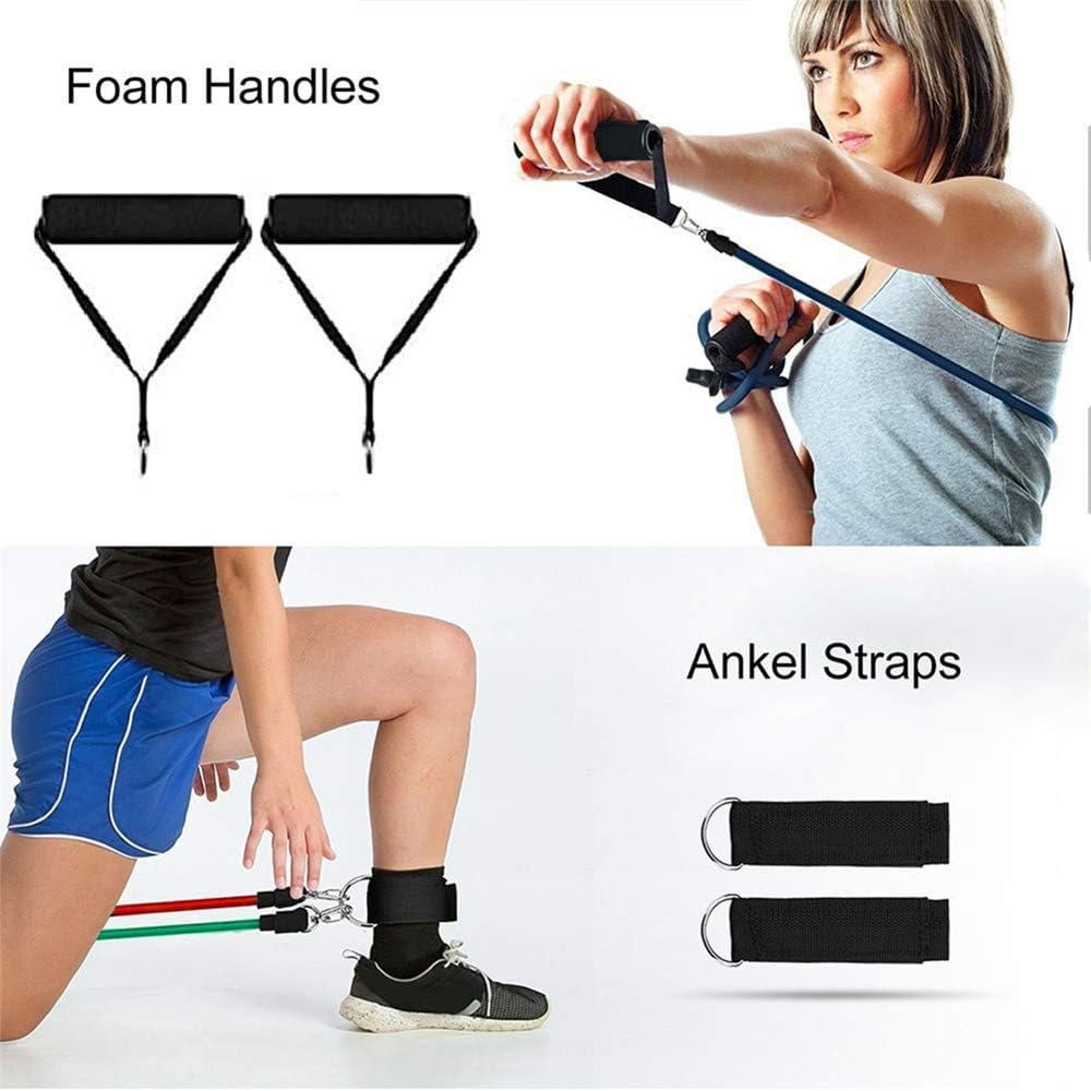 11-Pcs Resistance Bands Set for Yoga, Pilates & Gym Workout