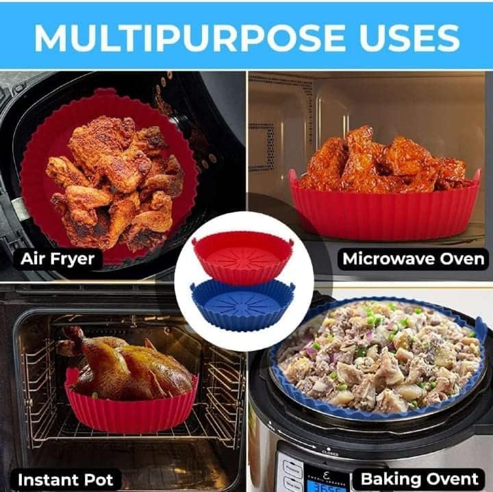 Silicone Reusable Air Fryer Baking Tray 1Pc