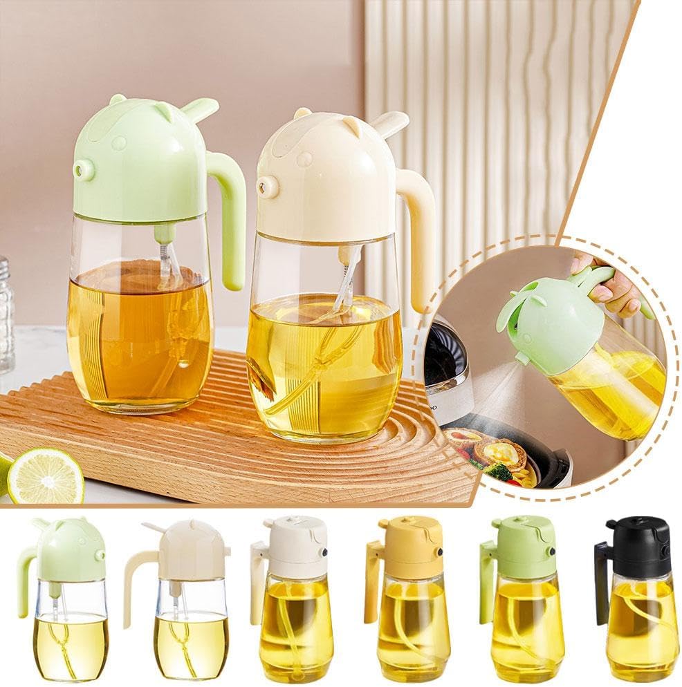 2-in-1 Oil Sprayer & Dispenser Bottle – Glass