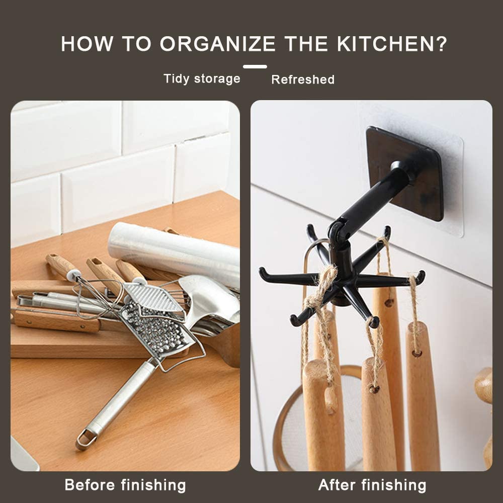 360 Degree Rotating Wall Hanging Spoon Holder