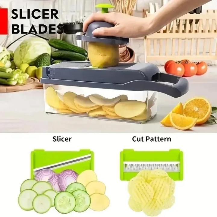 16-in-1 Multifunctional Vegetable Chopper & Slicer Kitchen Tool