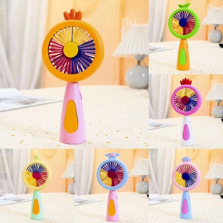 Rechargeable Mini Fan with Colorful Night Light
