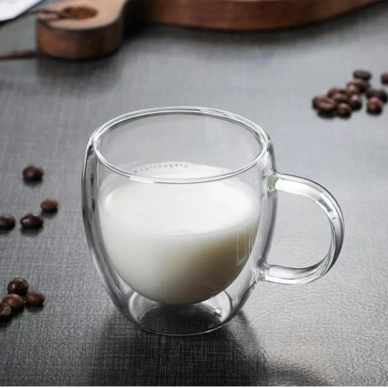 350ml Double Wall Insulated Glass Cup