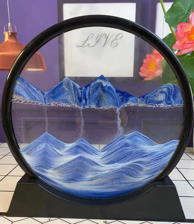 3D Quicksand Hourglass – Rotating Sand Art Frame