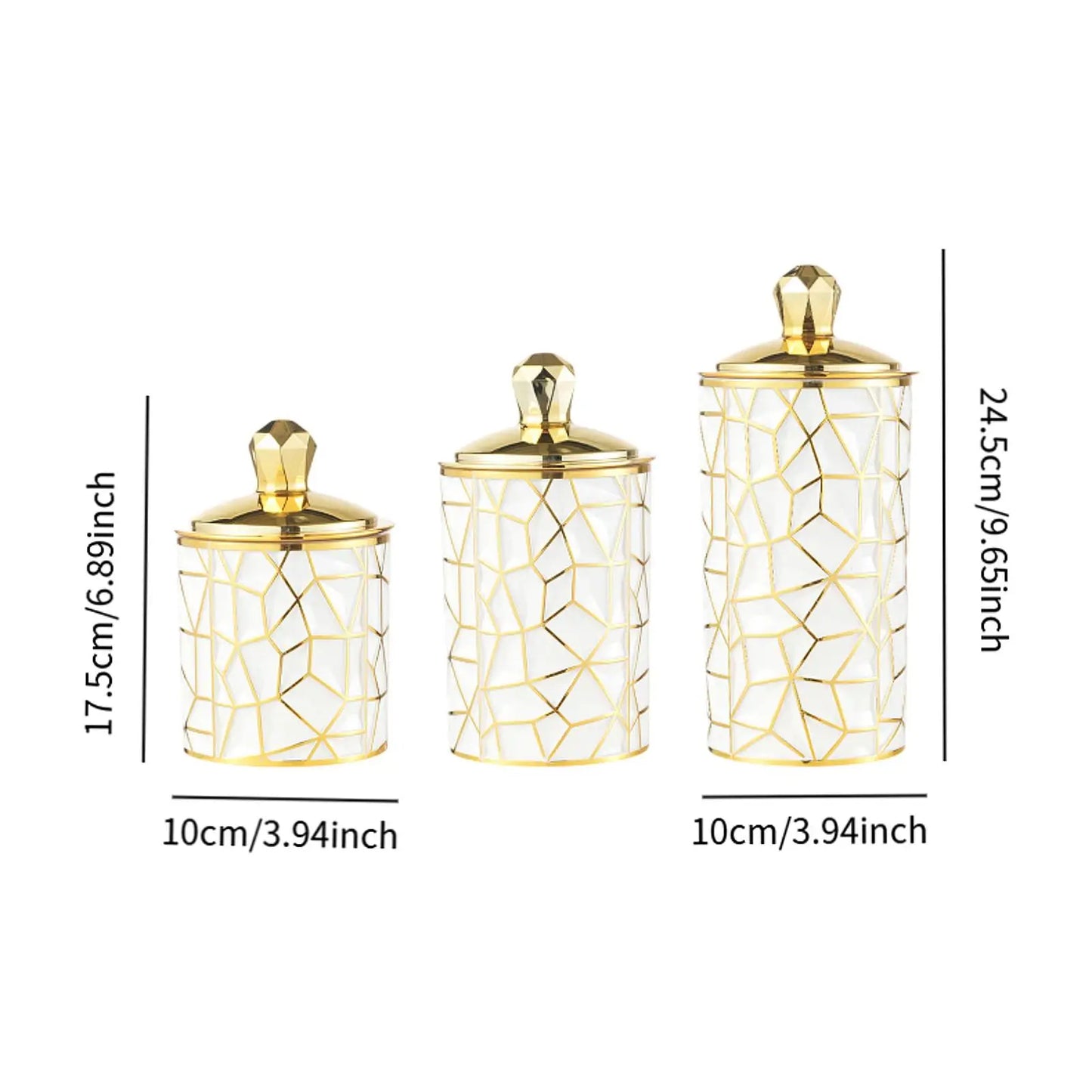 3PCS Airtight Heavy Plastic Kitchen Storage Jars