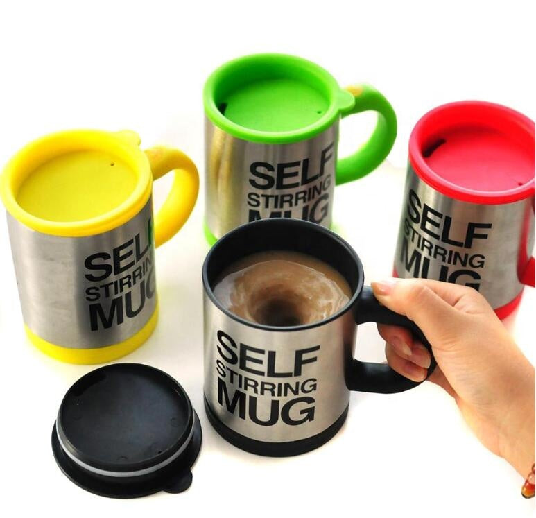 Automatic Self-Stirring Stainless Steel Coffee Mug