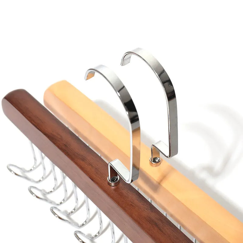 Wooden Suspender Hanger with 8 Hooks