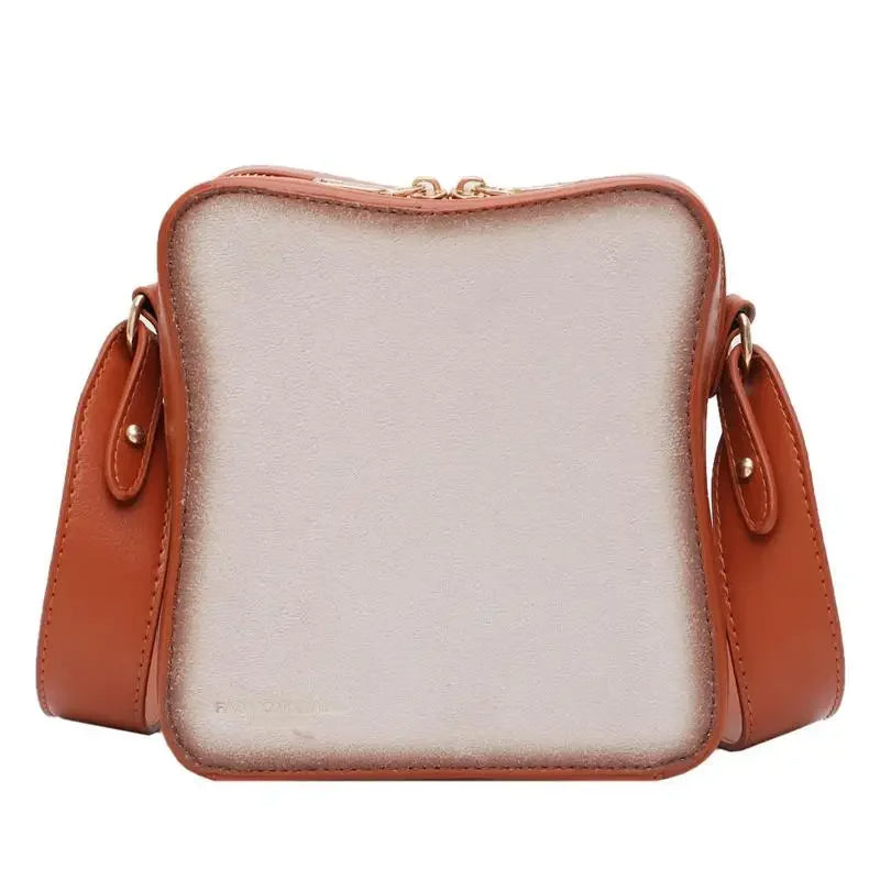 Cute Bread Shaped Flap Shoulder Crossbody Bag for Women