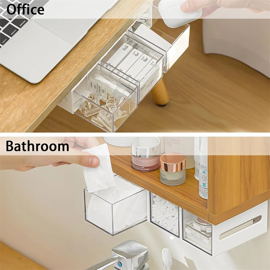 Wall Mounted Cotton Swab Dispenser Organizer