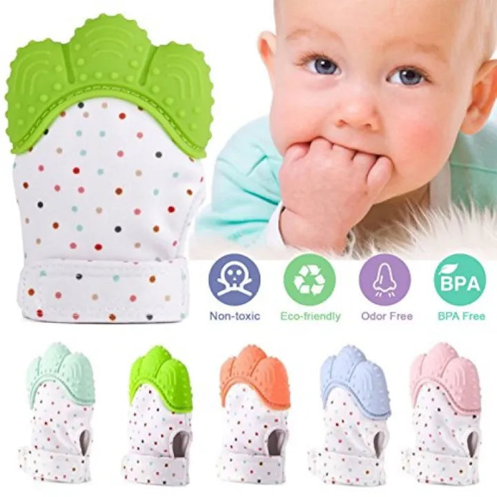 1PC Baby Teething Glove – Soft Silicone Infant Mitten