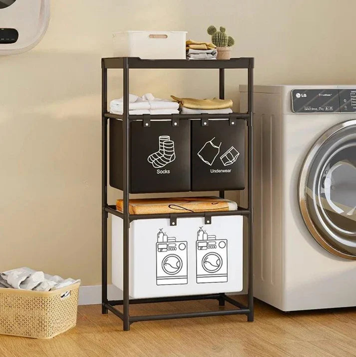 Metal Folding Dirty Clothes Storage Rack