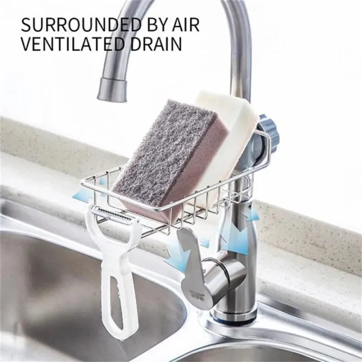 Rotatable Stainless Steel Sink Drainer & Storage Rack