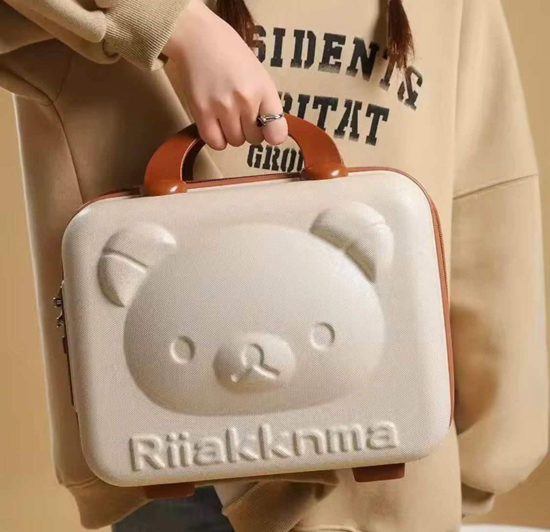 Mini Bear Travel Cosmetic Bag Organizer with Zipper