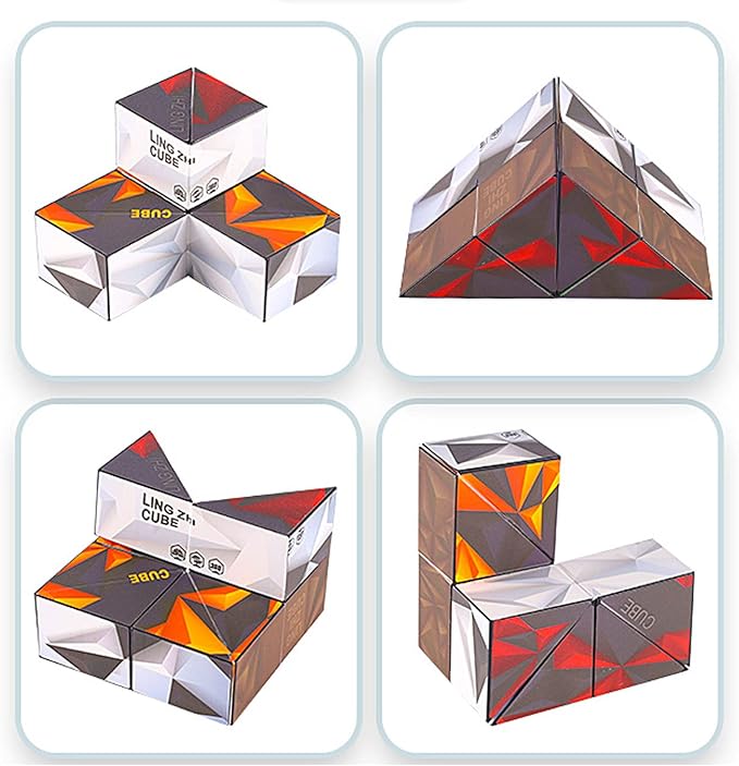 3D Shape Shifting Cube – Magnetic Puzzle Toy