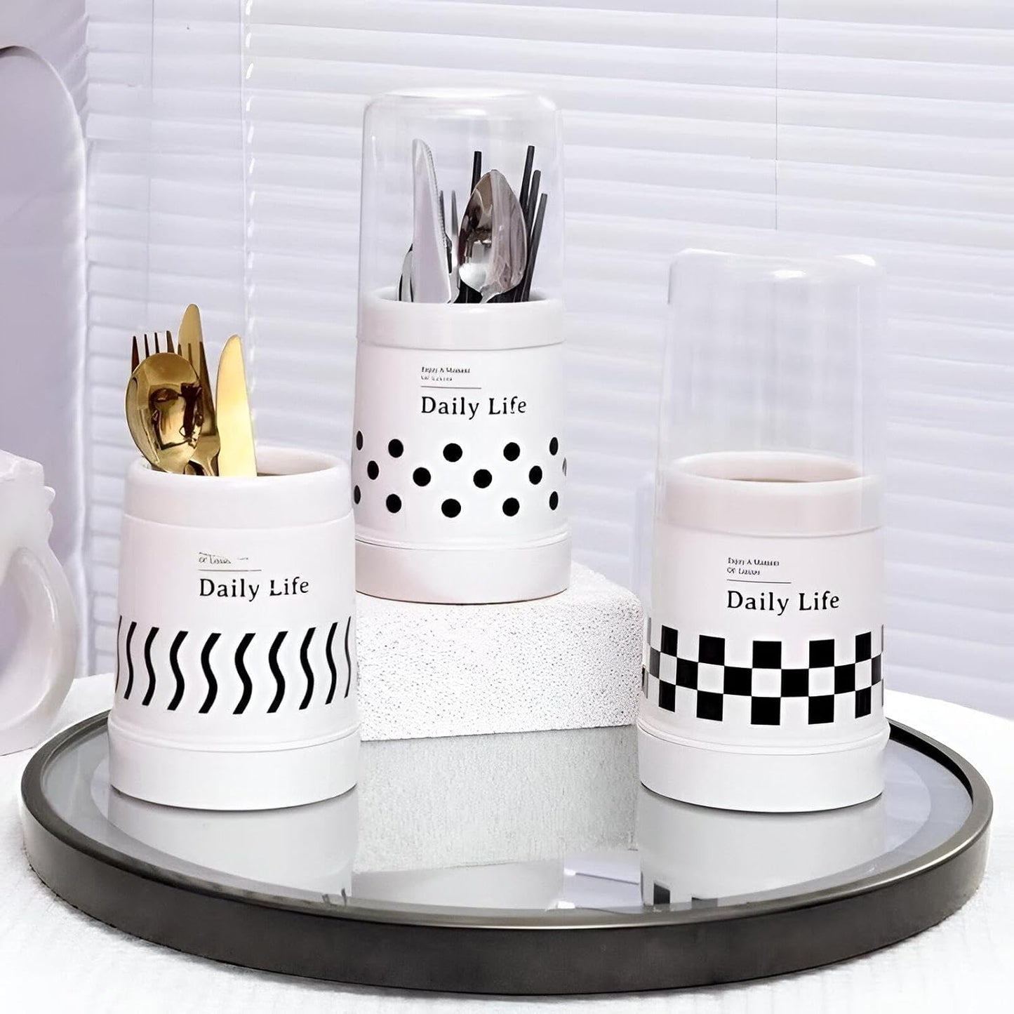 Multifunction Tableware Organizer – Drawer Cutlery Holder with Cover