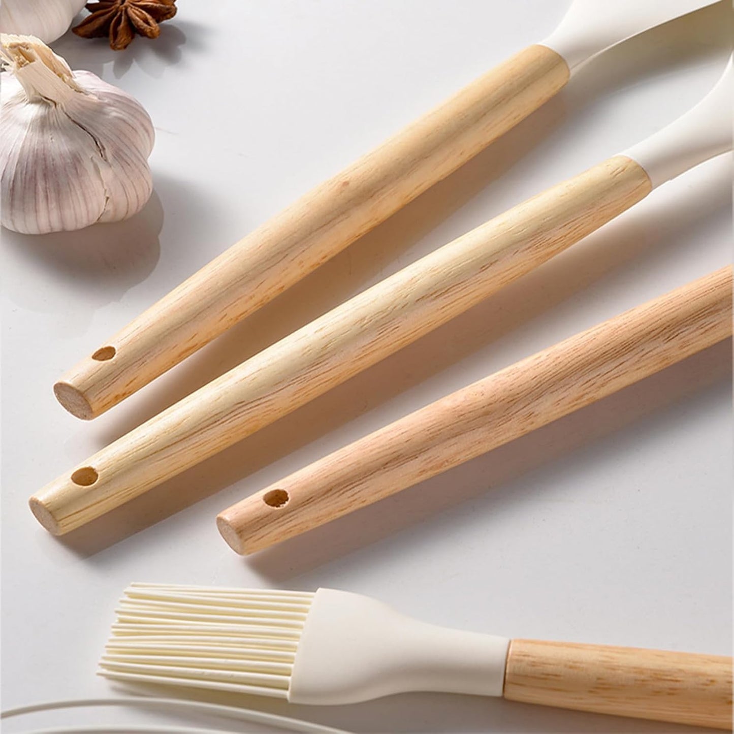 12-Piece Kitchen Utensil Set – Heat-Resistant Silicone Handle Tools