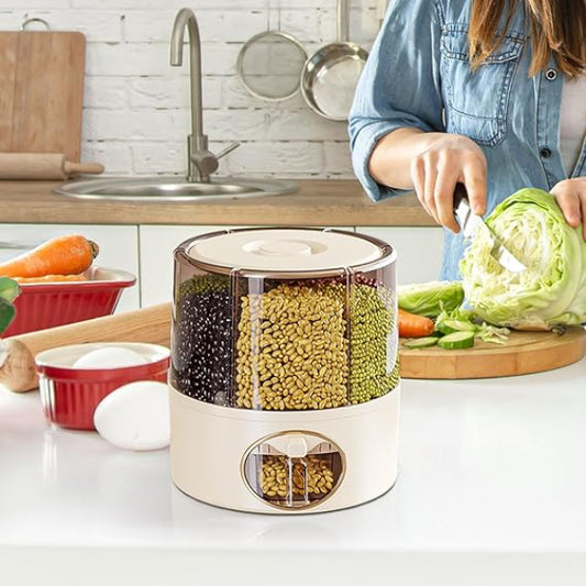 One-Click Rice & Grain Storage Dispenser