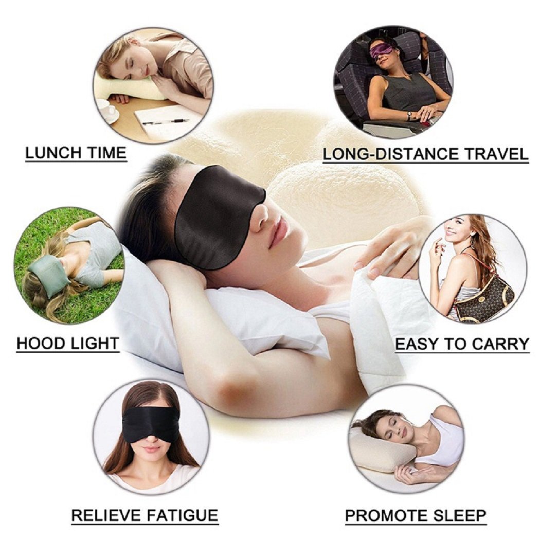 Black Soft Eye Mask for Sleeping & Relaxation