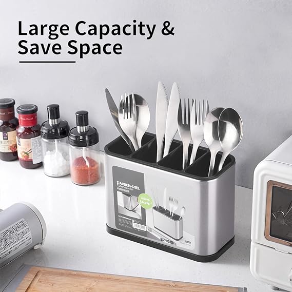 Stainless Steel Kitchen Utensil Cutlery Holder